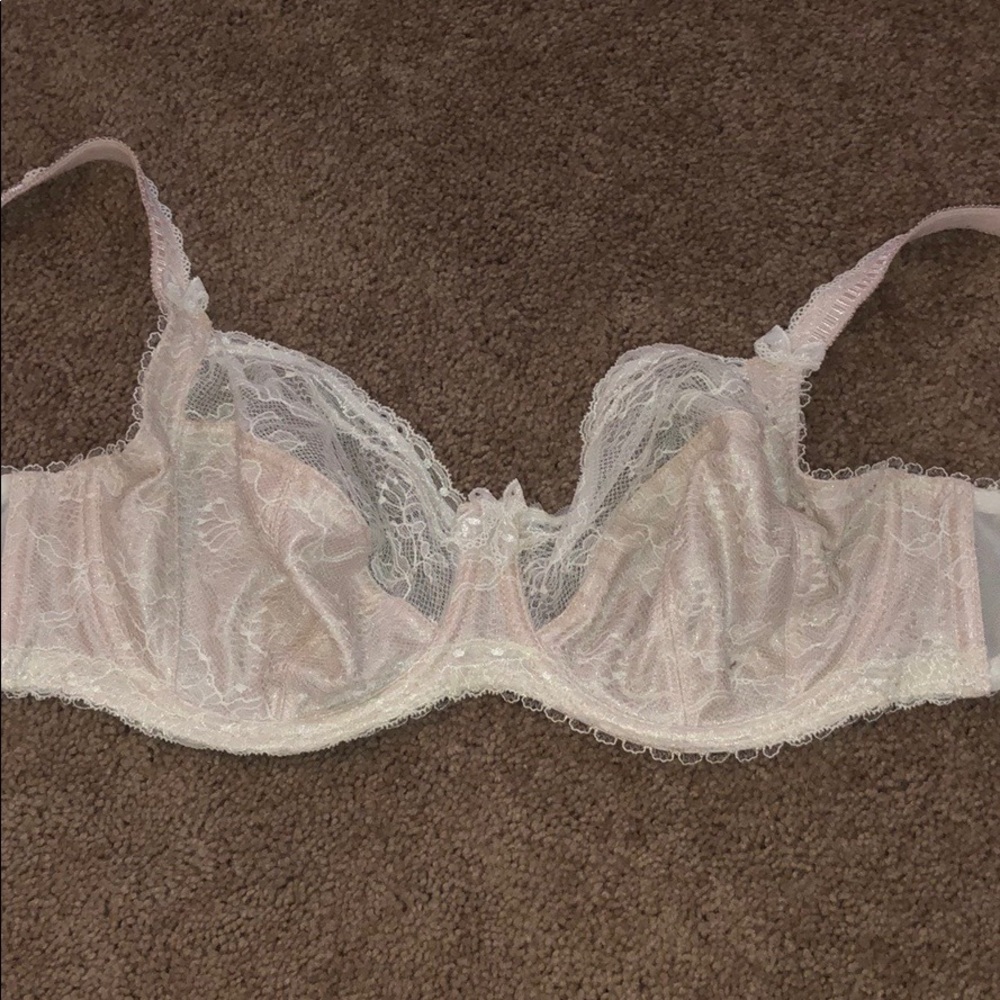 Nude and Pink Bra